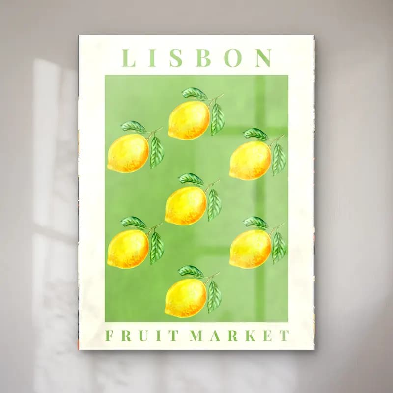 Pastel Limonlar No. 5 cam tablo — Pastel Limonlar No. 5 — pastel limonlar