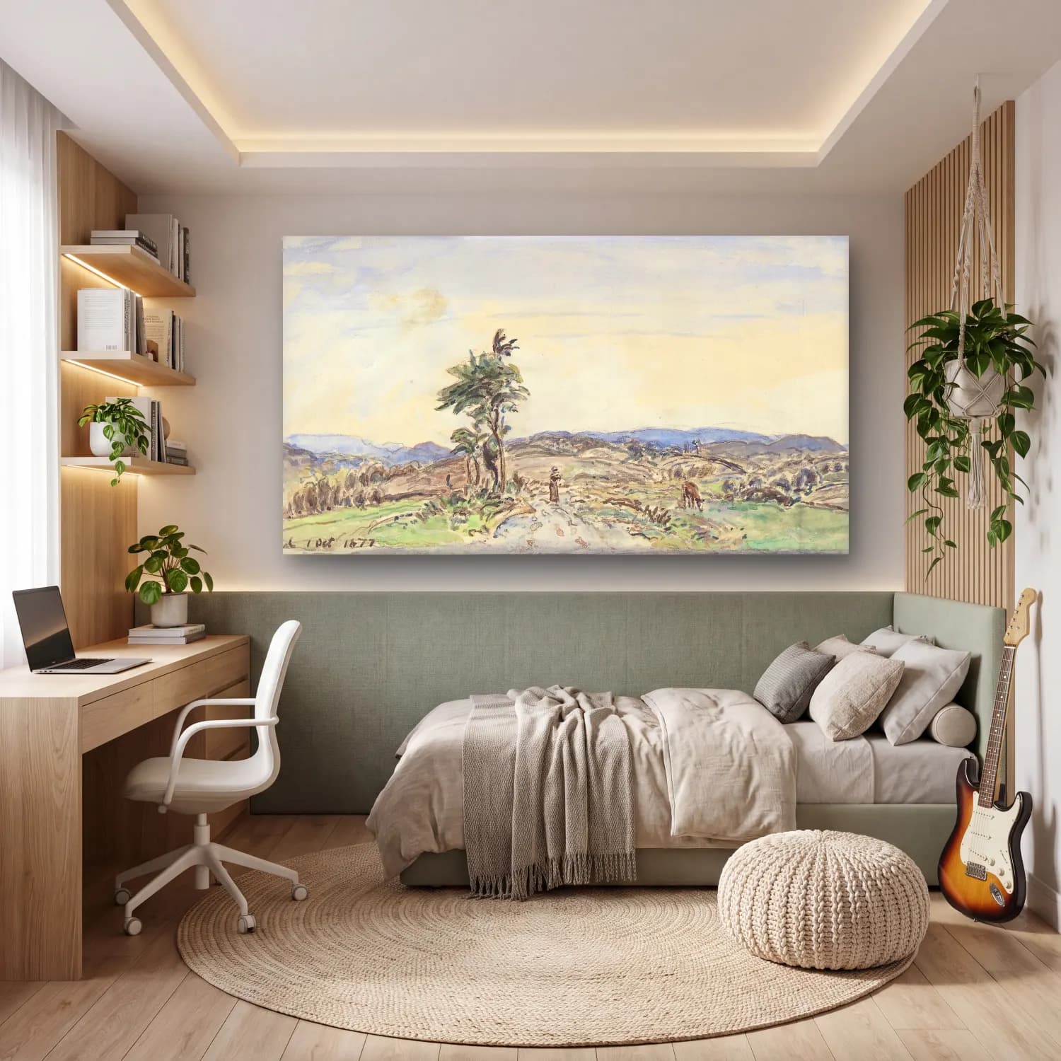 Johan Barthold Jongkind – Landscape cam tablo — genç odasında