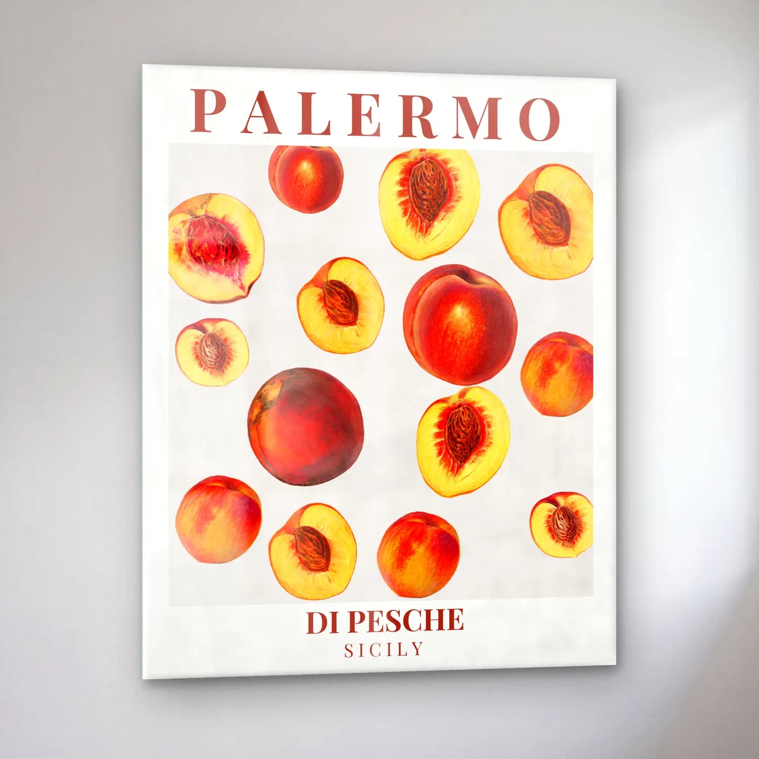 Pastel Meyveli Natürmort No. 3 cam tablo — sol açıdan görünüm