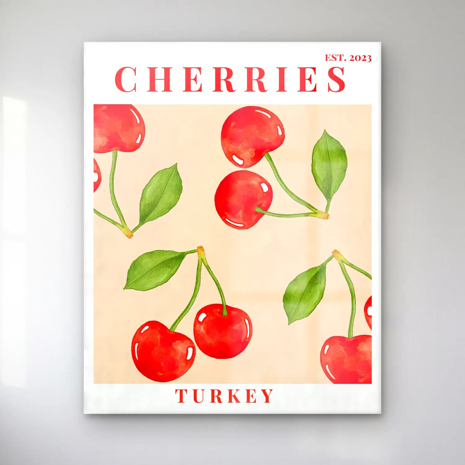 Vintage Kirazlar No. 4 cam tablo — Vintage Kirazlar No. 4 — vintage kirazlar