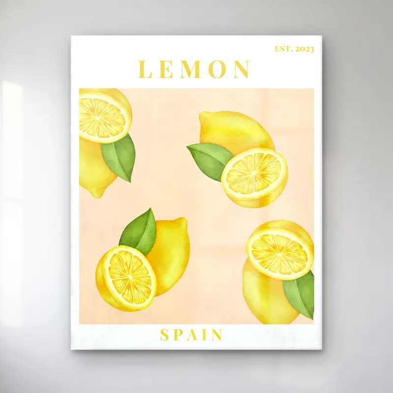 Pastel Limonlar No. 12 cam tablo — Pastel Limonlar No. 12 — pastel limonlar