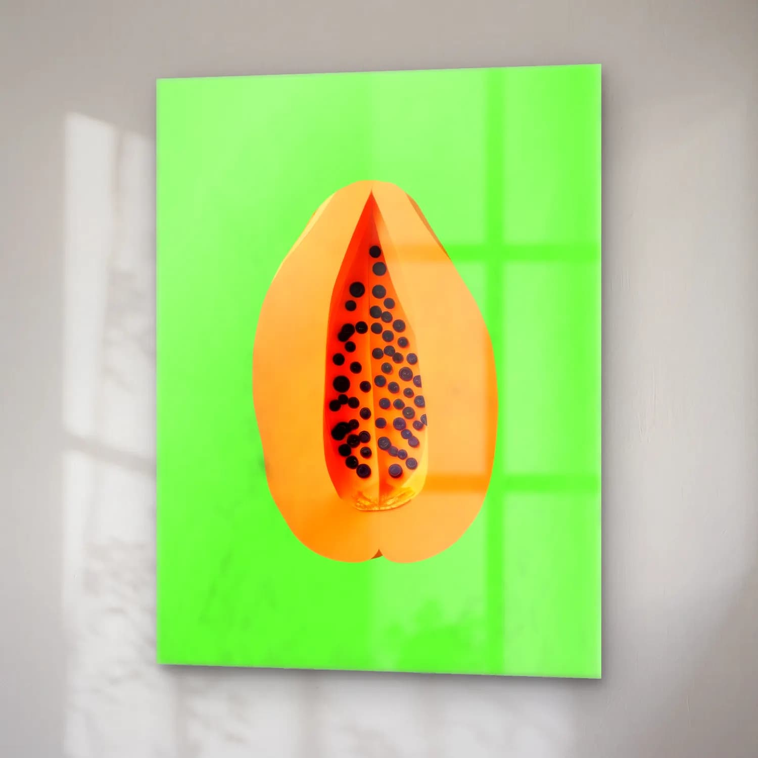 Pop Art Karpuz cam tablo — sağ açıdan görünüm