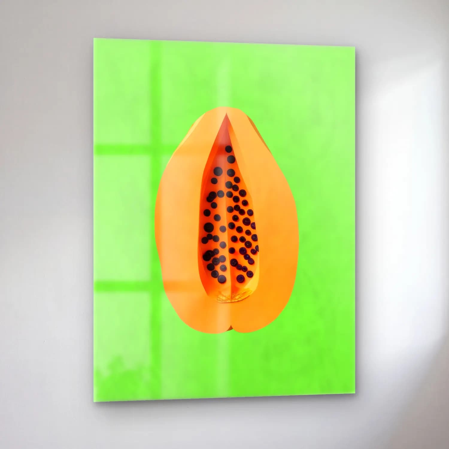 Pop Art Karpuz cam tablo — sol açıdan görünüm