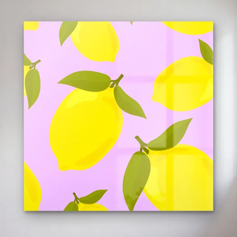 Pastel Limonlar No. 13 cam tablo — Pastel Limonlar No. 13 — pastel limonlar