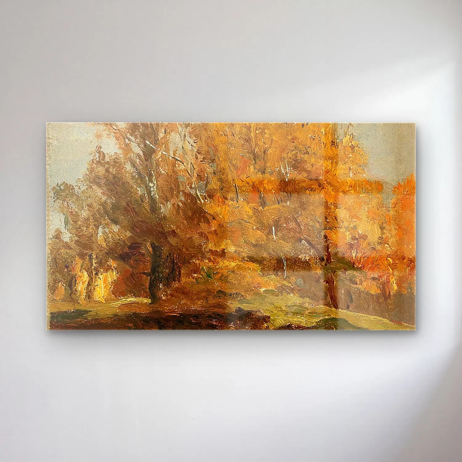 Olga Wisinger-Florian – Olga Wisinger-Florian - Landscape Study cam tablo — Olga Wisinger-Florian – Olga Wisinger-Florian - Landscape Study — empresyonist sonbahar ağaçları