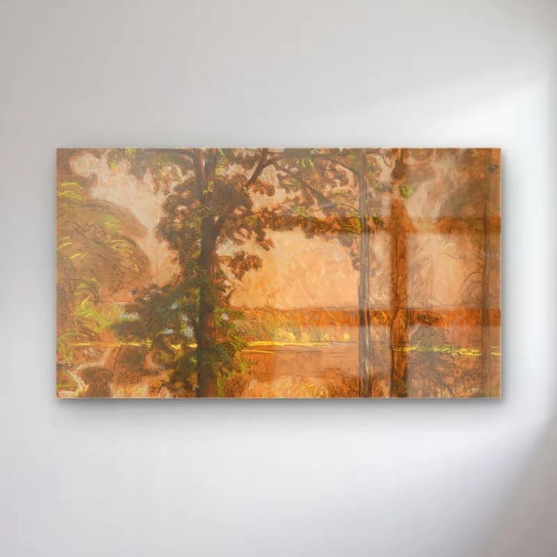 Richard Bergh – Landscape Tyresö cam tablo — Richard Bergh – Landscape Tyresö — empresyonist orman