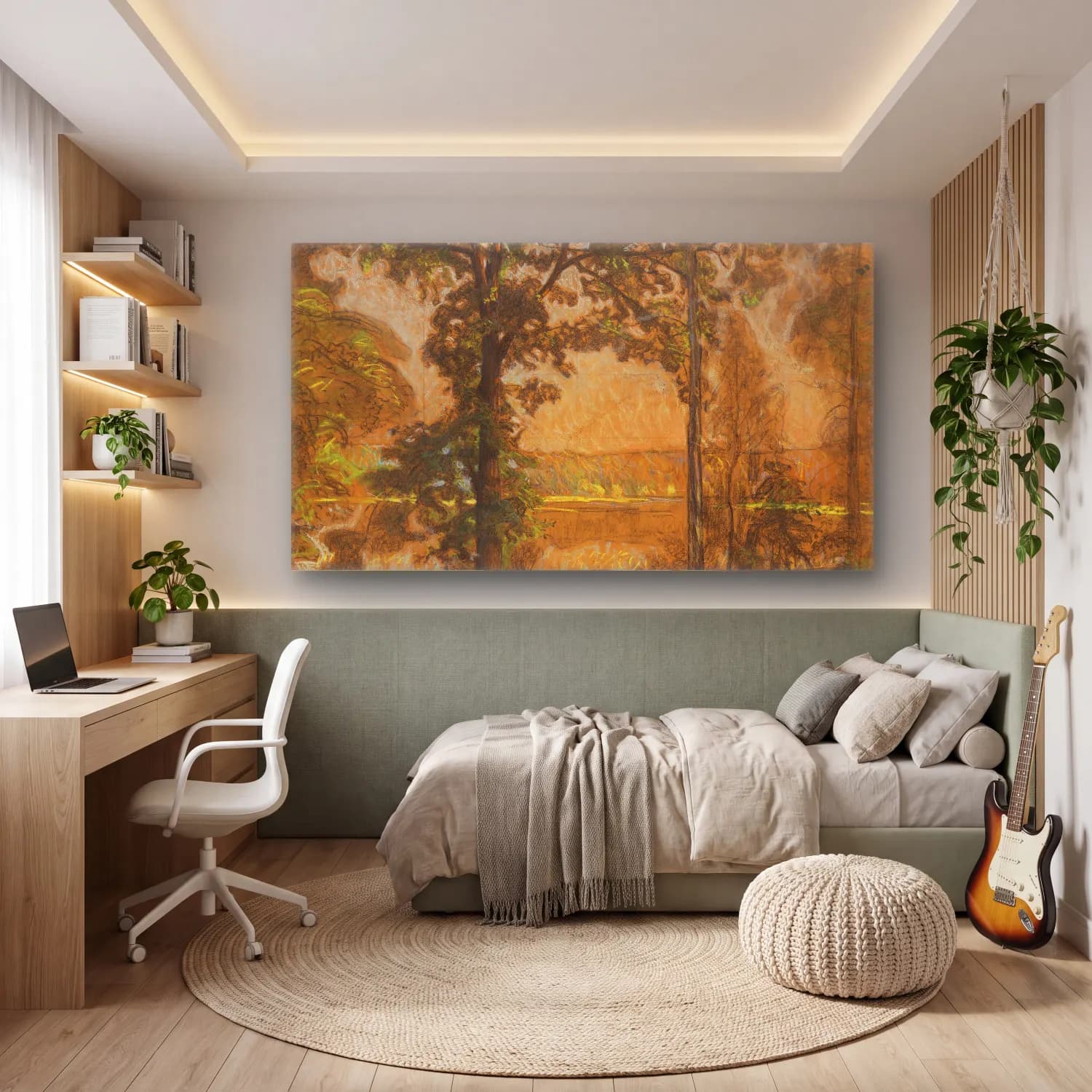 Richard Bergh – Landscape Tyresö cam tablo — genç odasında