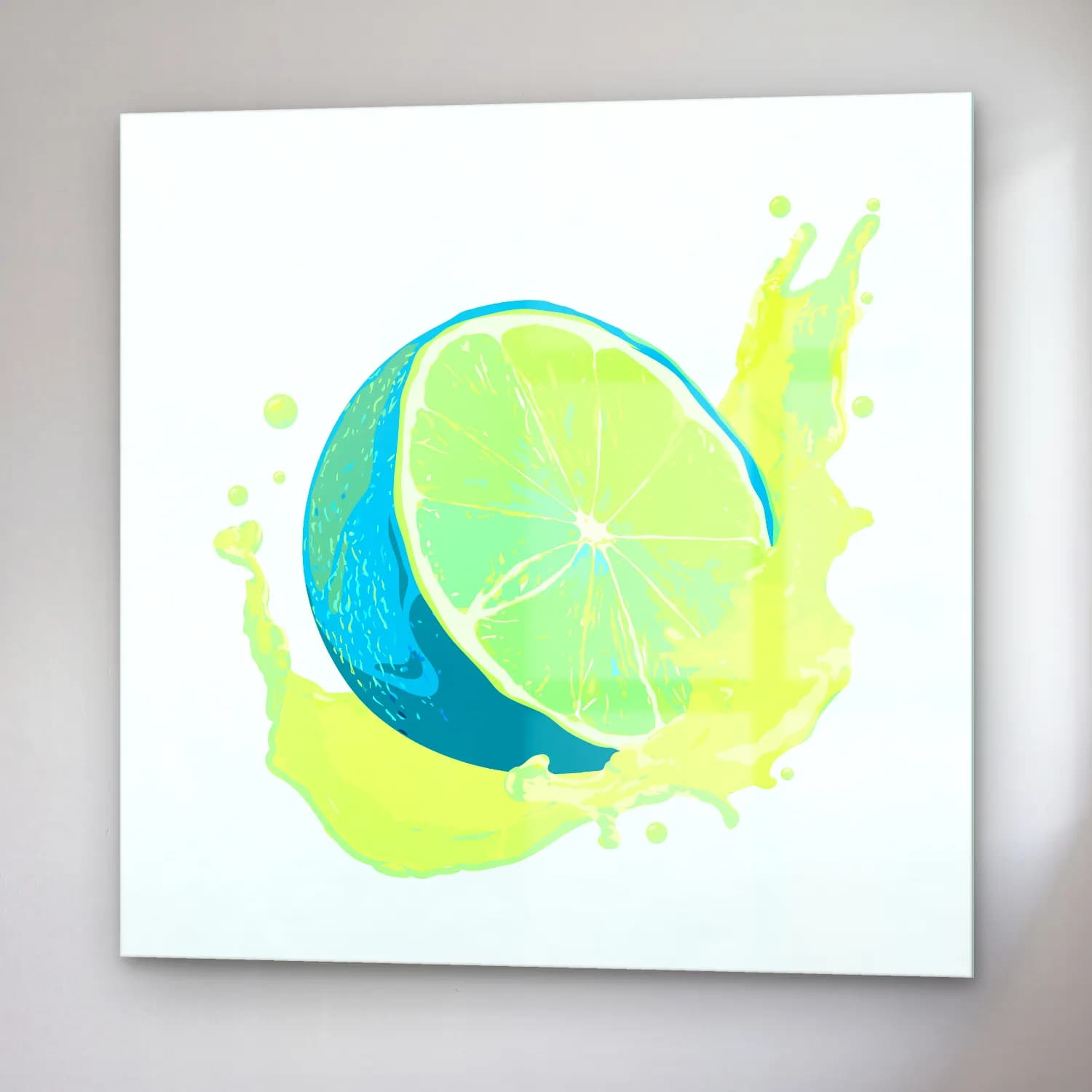 Vintage Limonlar No. 6 cam tablo — sağ açıdan görünüm