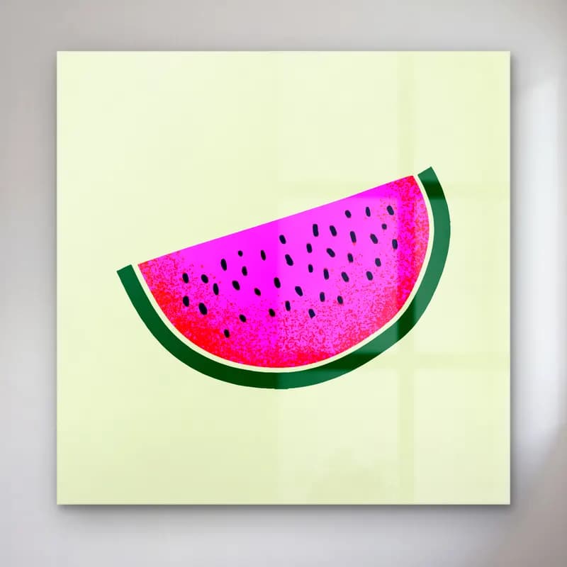 Pop Art Karpuz – Pembe Tonlar cam tablo — Pop Art Karpuz – Pembe Tonlar — pop art karpuz