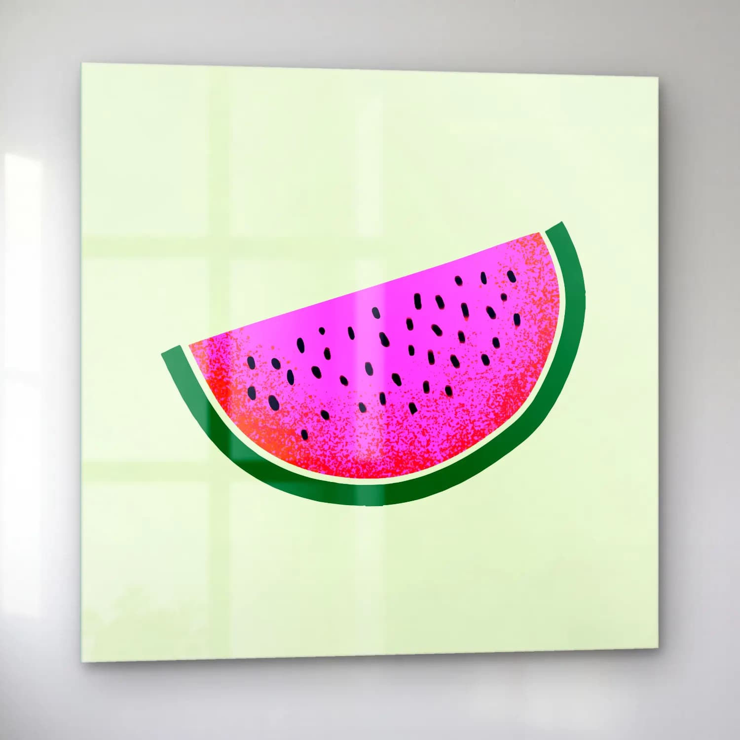 Pop Art Karpuz – Pembe Tonlar cam tablo — sol açıdan görünüm
