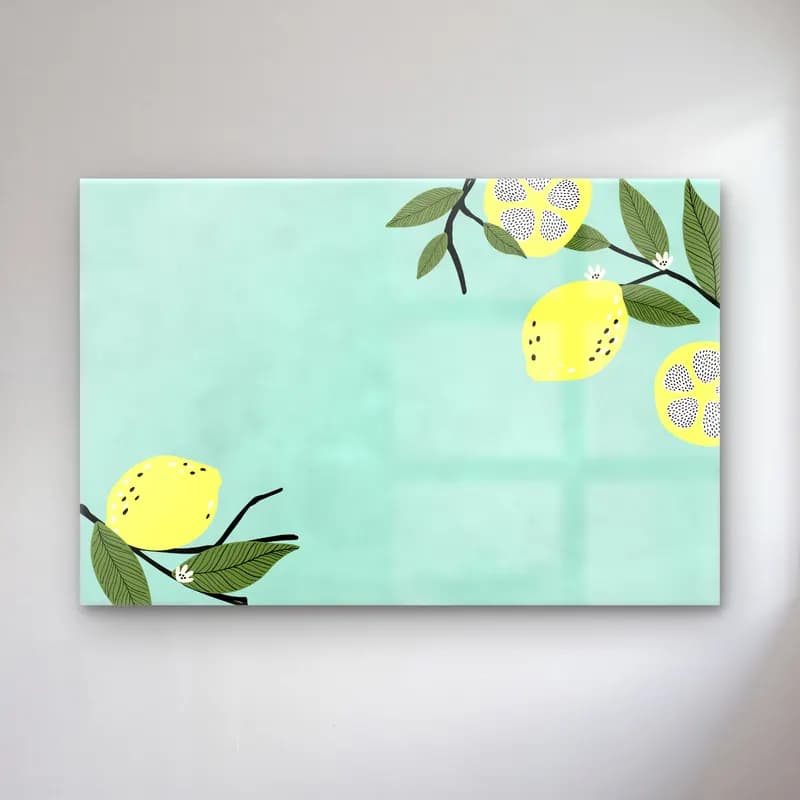 Pastel Limonlar No. 17 cam tablo — Pastel Limonlar No. 17 — pastel limonlar