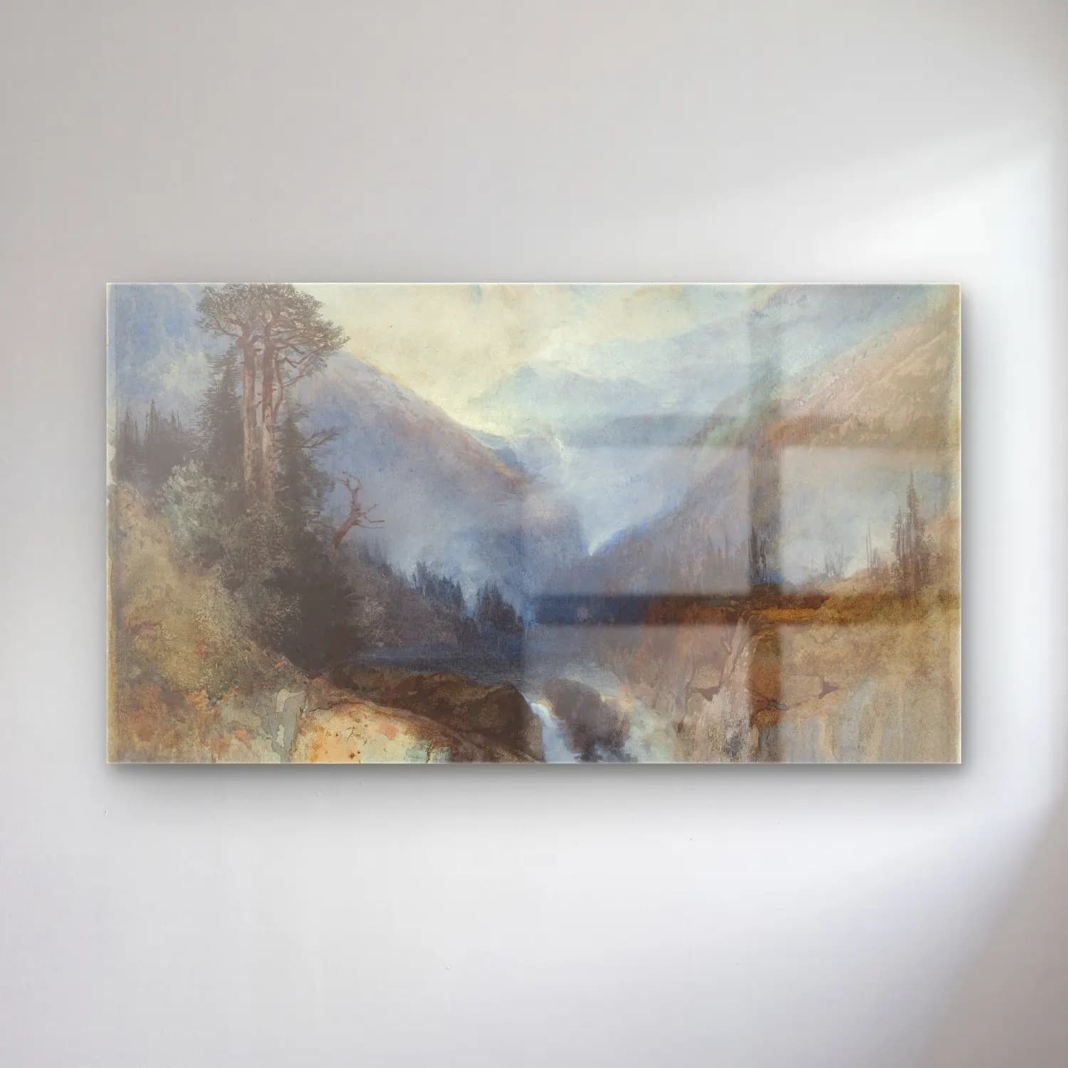 Thomas Moran – Mountain of the Holy Cross cam tablo — Thomas Moran – Mountain of the Holy Cross — suluboya dağ manzarası