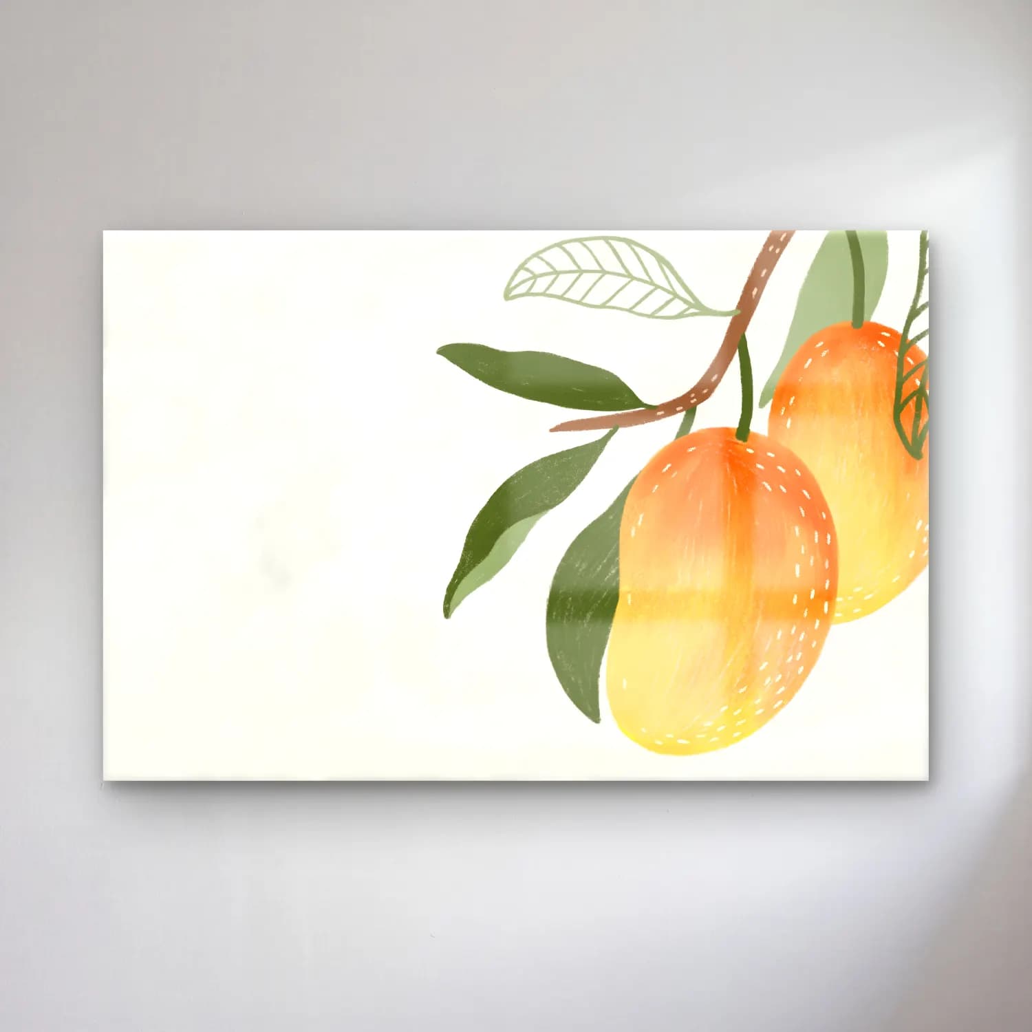 Botanik İllüstrasyon Limon Dalı No. 20 cam tablo — Botanik İllüstrasyon Limon Dalı No. 20 — botanik i̇llüstrasyon limon dalı