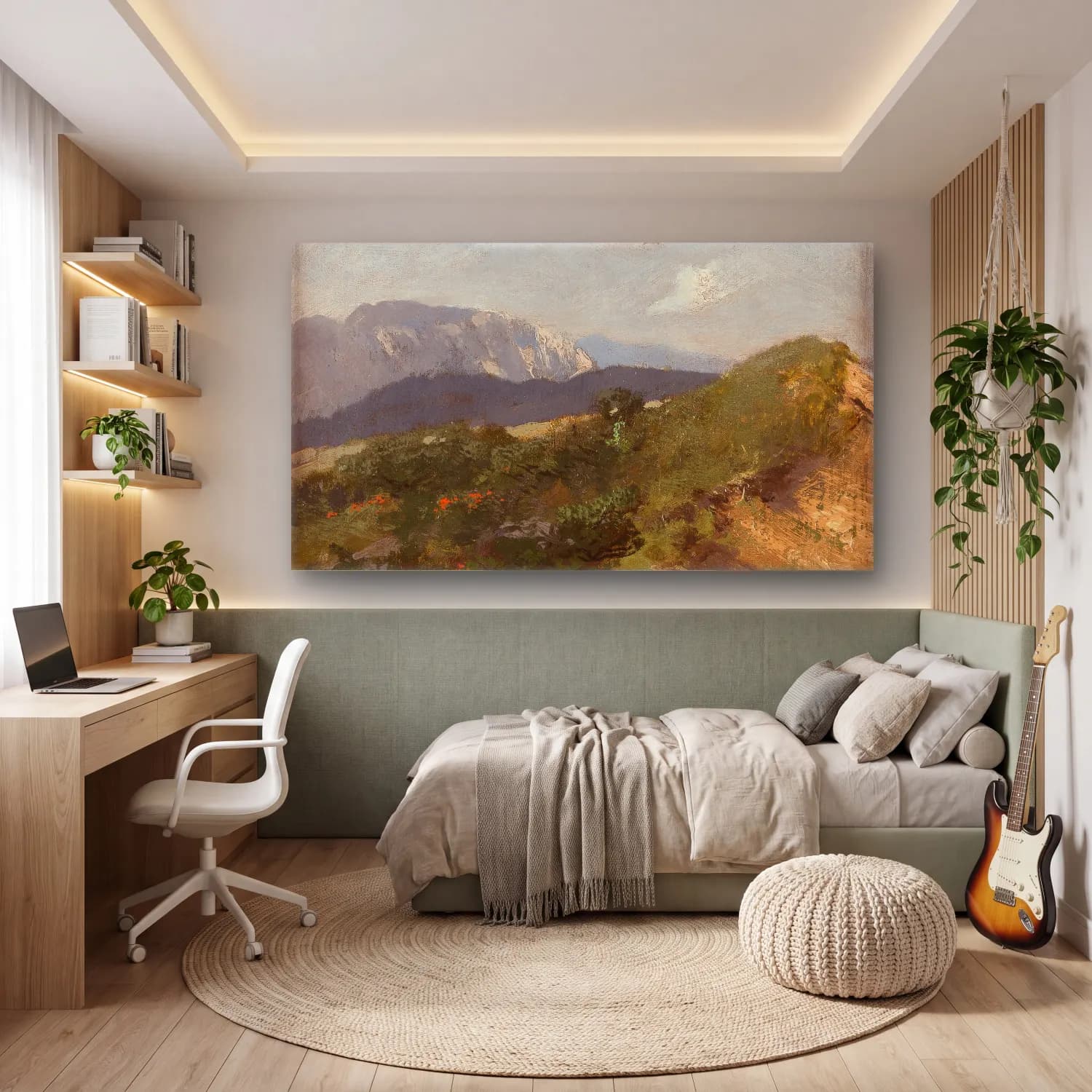 August Fink – Mountain landscape cam tablo — genç odasında