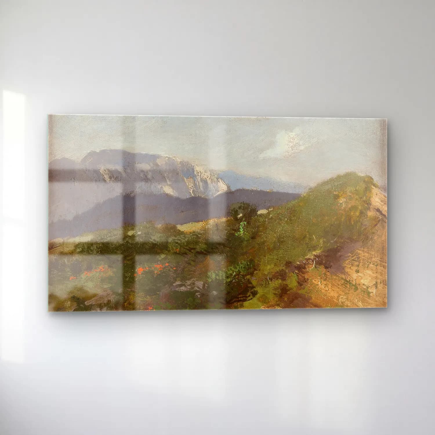 August Fink – Mountain landscape cam tablo — sol açıdan görünüm