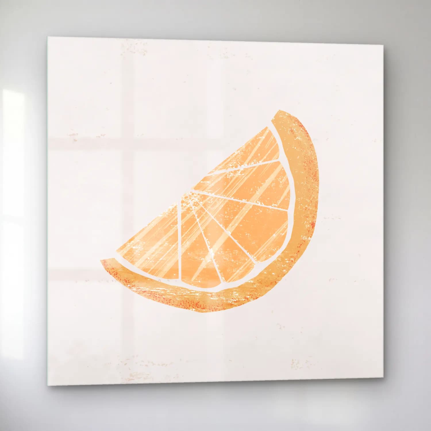 Pastel Portakallar No. 6 cam tablo — sol açıdan görünüm