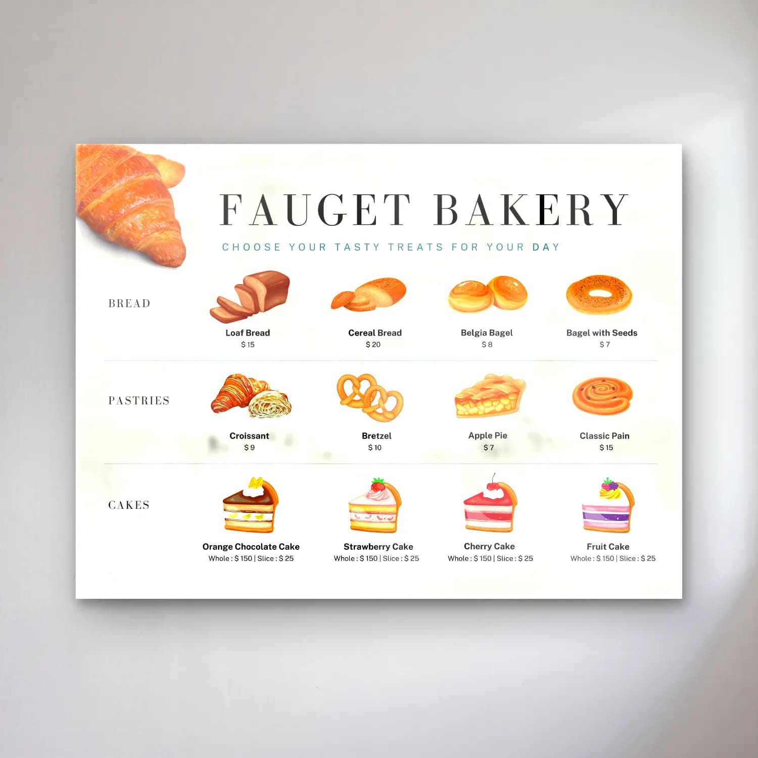 Pastel Ekmek ve Pastalar – Turkuaz Tonlar cam tablo — Pastel Ekmek ve Pastalar – Turkuaz Tonlar — pastel ekmek ve pastalar