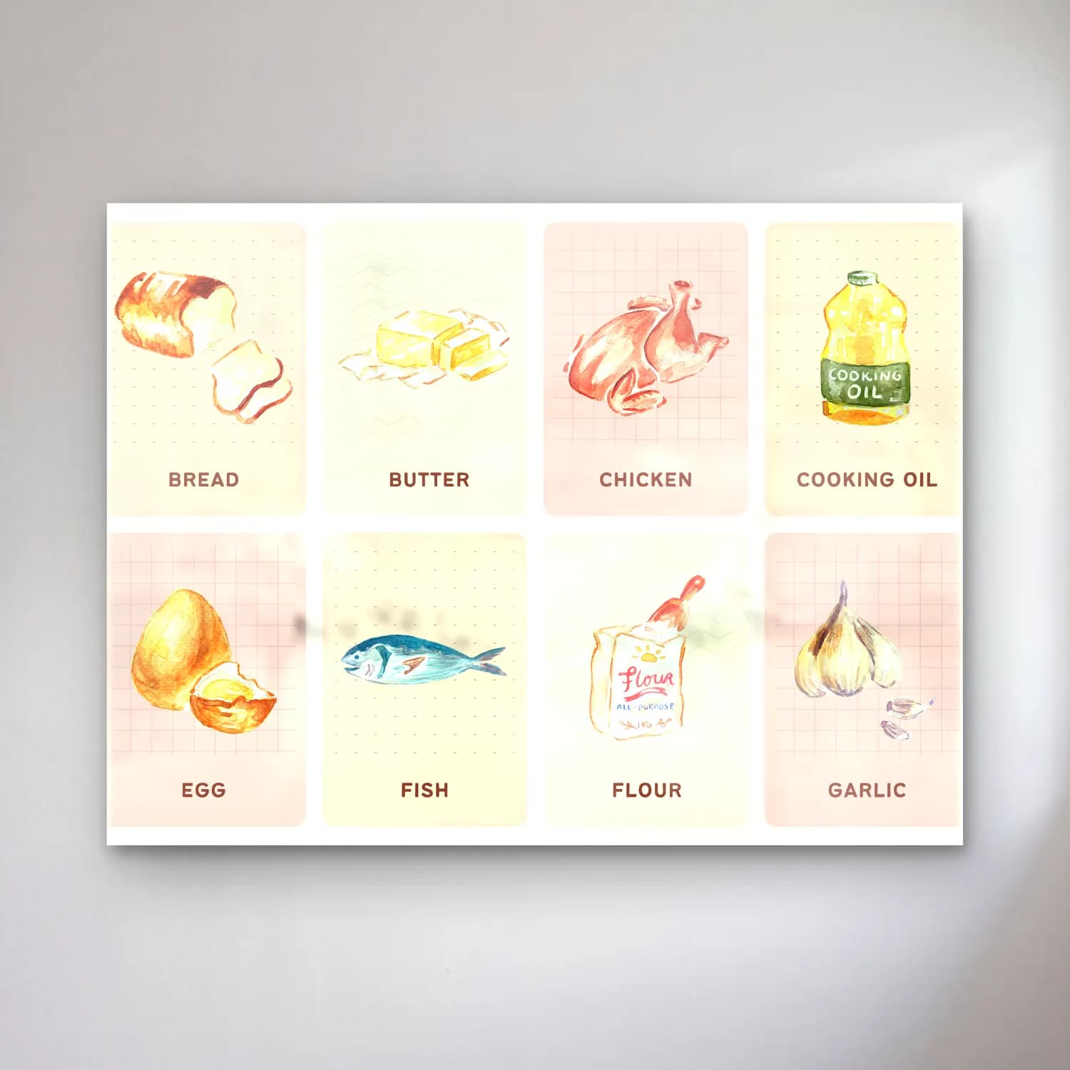 Pastel Makarna No. 6 cam tablo — Pastel Makarna No. 6 — pastel makarna