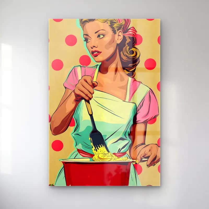 Pop Art Makarna No. 4 cam tablo — Pop Art Makarna No. 4 — pop art makarna