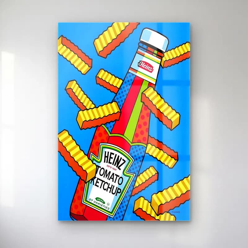 Pop Art Makarna – Kırmızı Tonlar cam tablo — Pop Art Makarna – Kırmızı Tonlar — pop art makarna