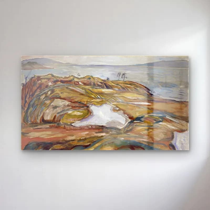 Edvard Munch – Coastal Landscape cam tablo — Edvard Munch – Coastal Landscape — yağlı boya soyut manzara