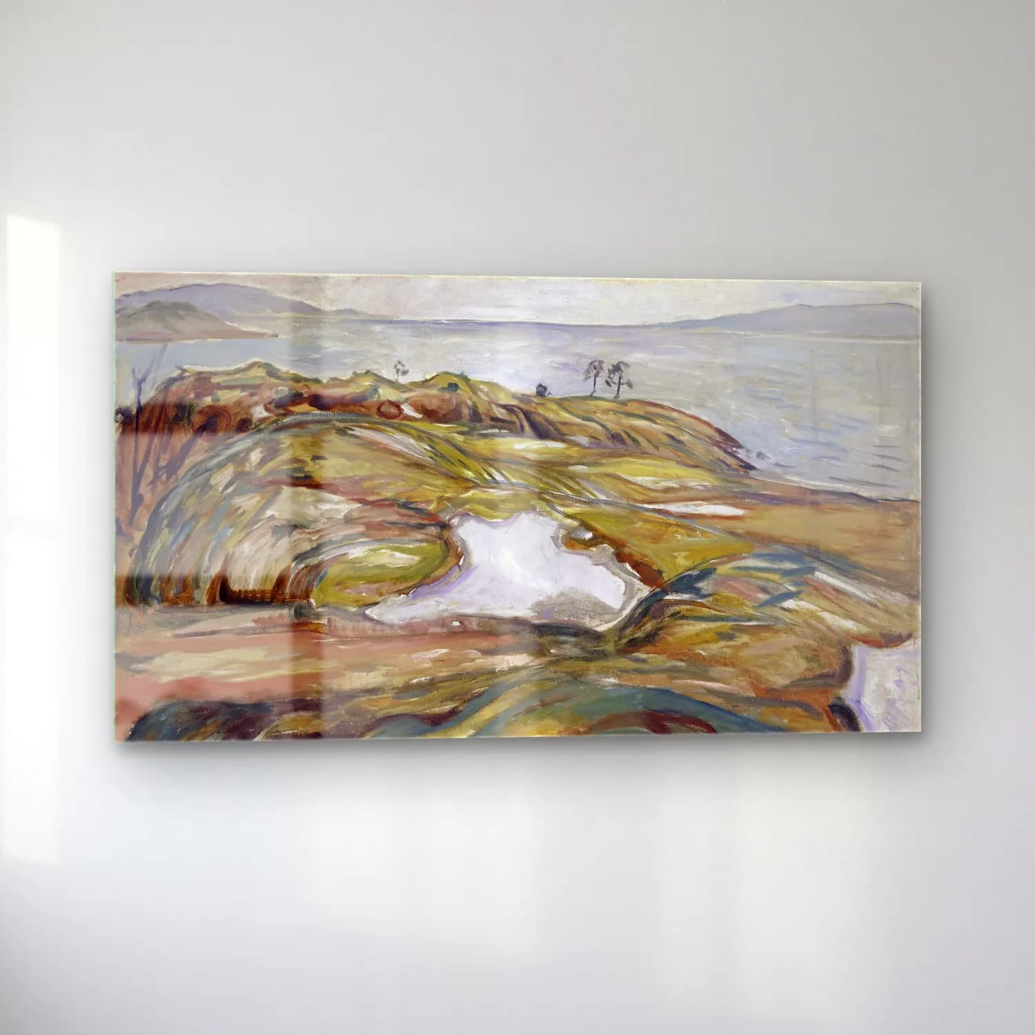 Edvard Munch – Coastal Landscape cam tablo — sol açıdan görünüm