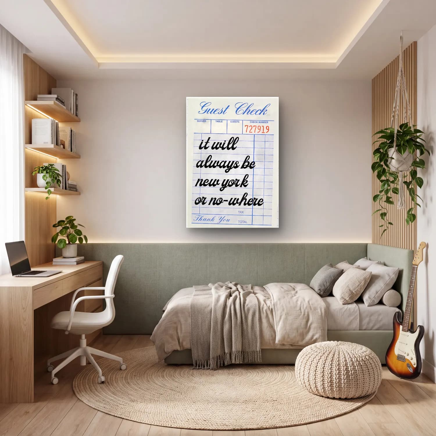 Vintage Poster Yazılı Tasarım No. 24 cam tablo — genç odasında