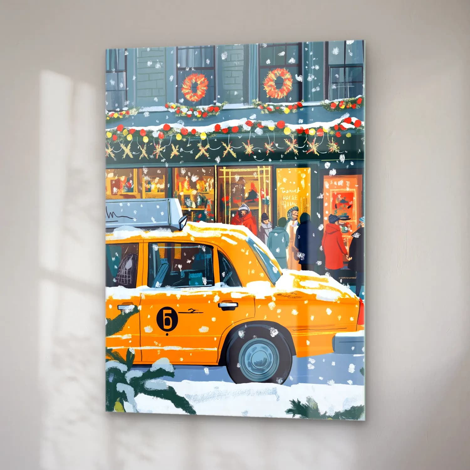 Vintage Hediye Paketleri – Sarı Tonlar cam tablo — sağ açıdan görünüm