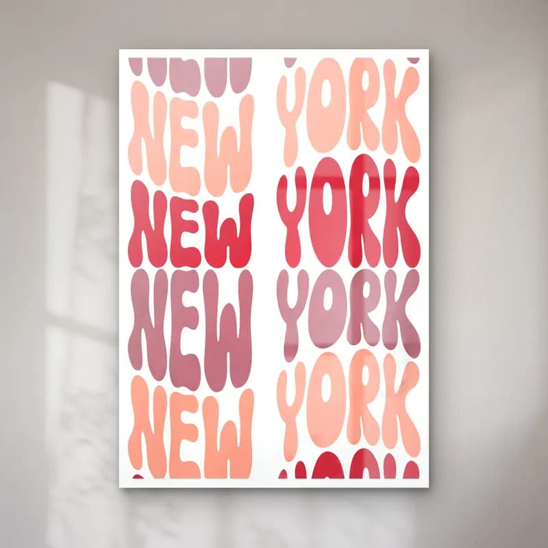 Retro New York Silüeti cam tablo — Retro New York Silüeti — retro new york silüeti