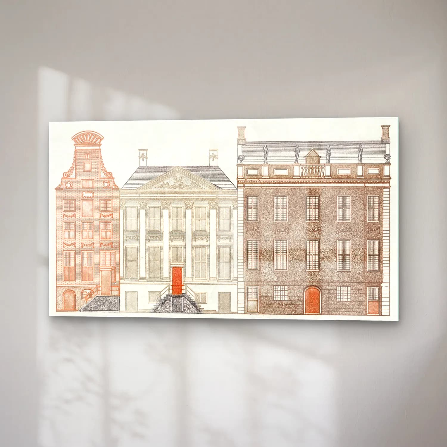 Johan Teyler – Amsterdam canal houses cam tablo — sağ açıdan görünüm