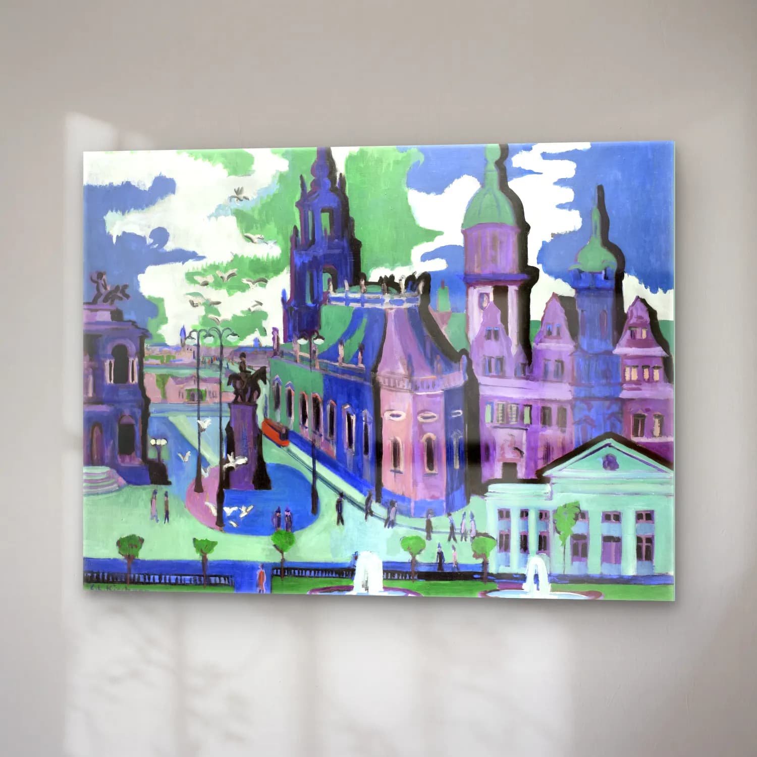 Ludwig Kirchner – View of Dresden Schlossplatz Ernst cam tablo — sağ açıdan görünüm