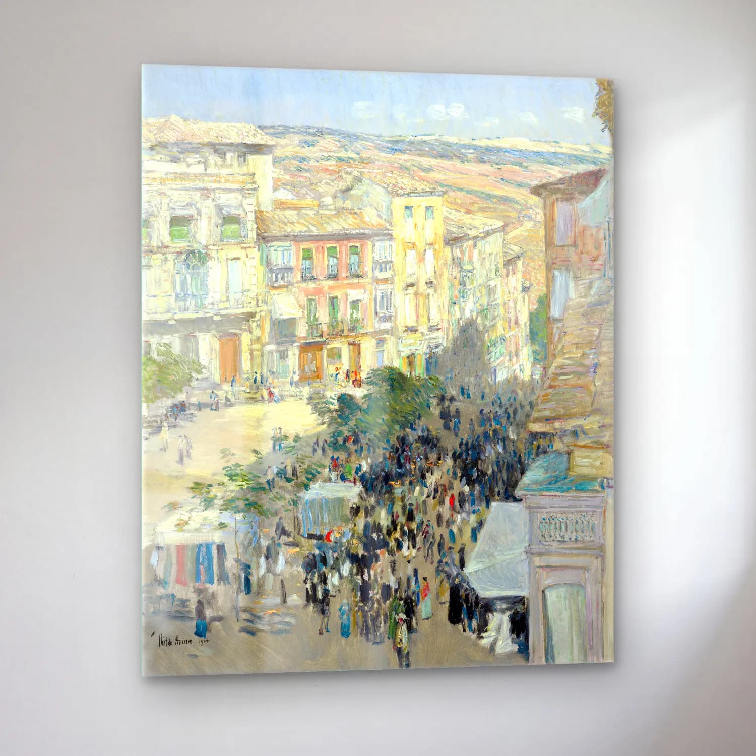 Frederick Childe Hassam – View of a Southern French City cam tablo — sol açıdan görünüm