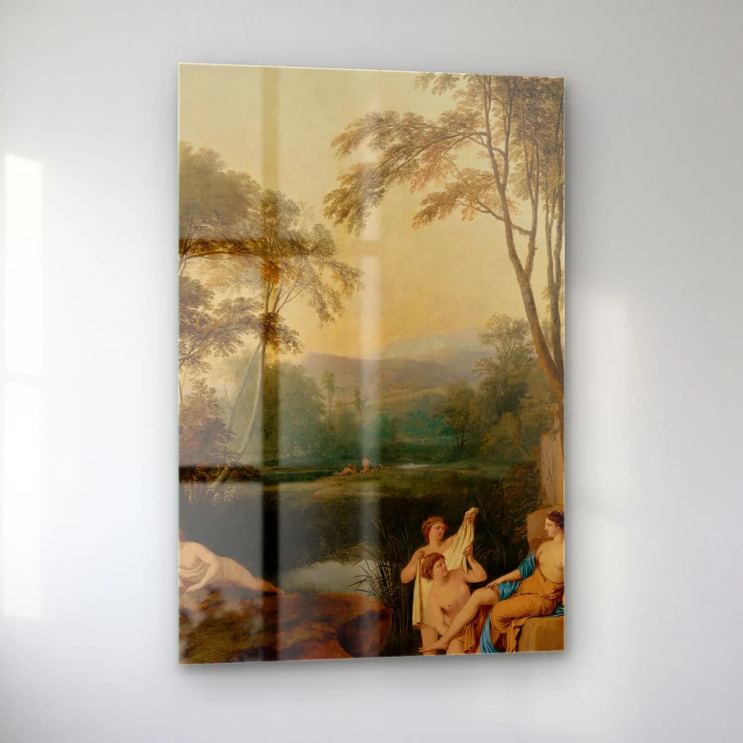 Laurent de la Hyre – Diana and Her Nymphs in a Landscape cam tablo — sol açıdan görünüm