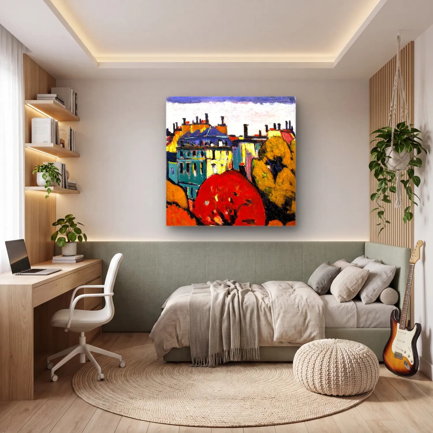 Lyman Sayen – Landscape, Paris Henry cam tablo — genç odasında