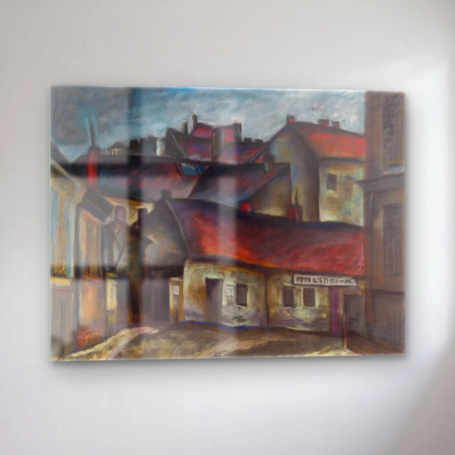 Konštantín Bauer – The outskirts of the city cam tablo — sol açıdan görünüm