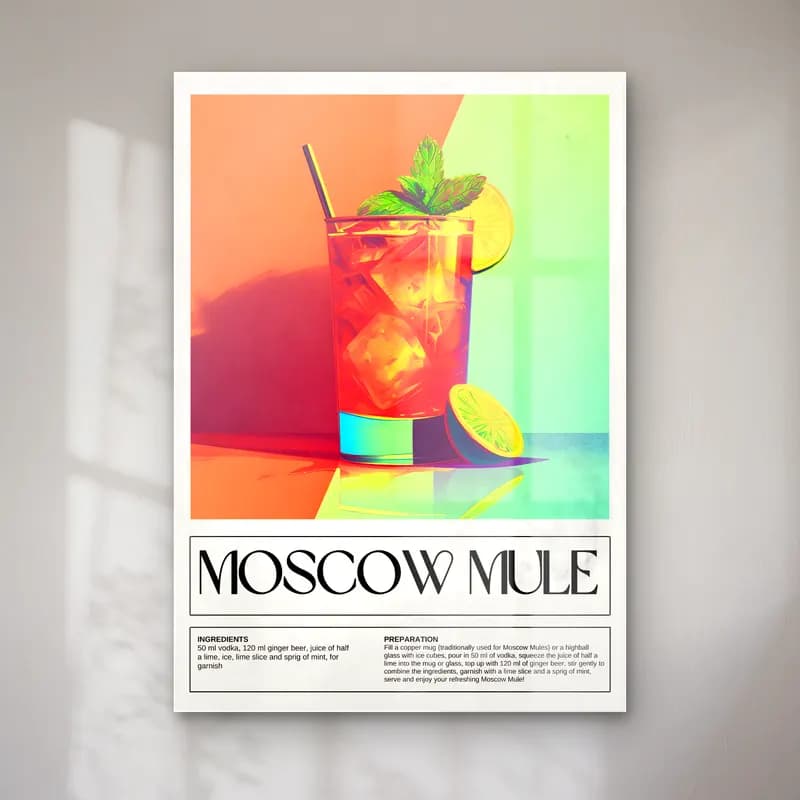 Vintage Poster Kokteyl No. 24 cam tablo — Vintage Poster Kokteyl No. 24 — vintage poster kokteyl
