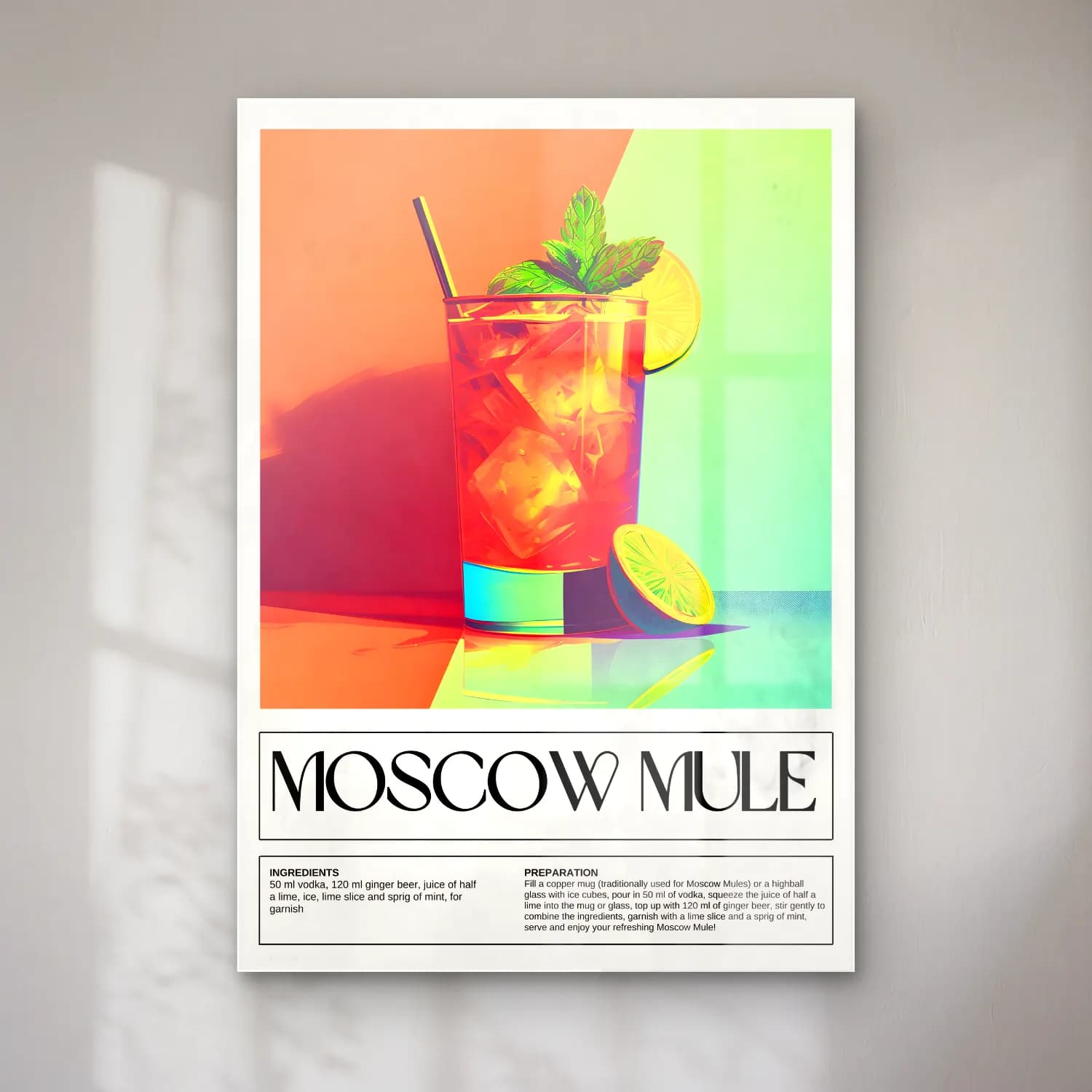Vintage Poster Kokteyl No. 24 cam tablo — Vintage Poster Kokteyl No. 24 — vintage poster kokteyl