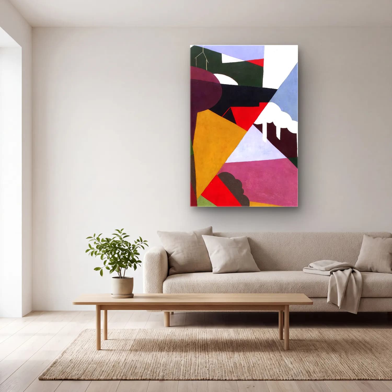 Georges Valmier – Landscape la ciotat – Siyah Beyaz Tonlar cam tablo — açık renk salonda
