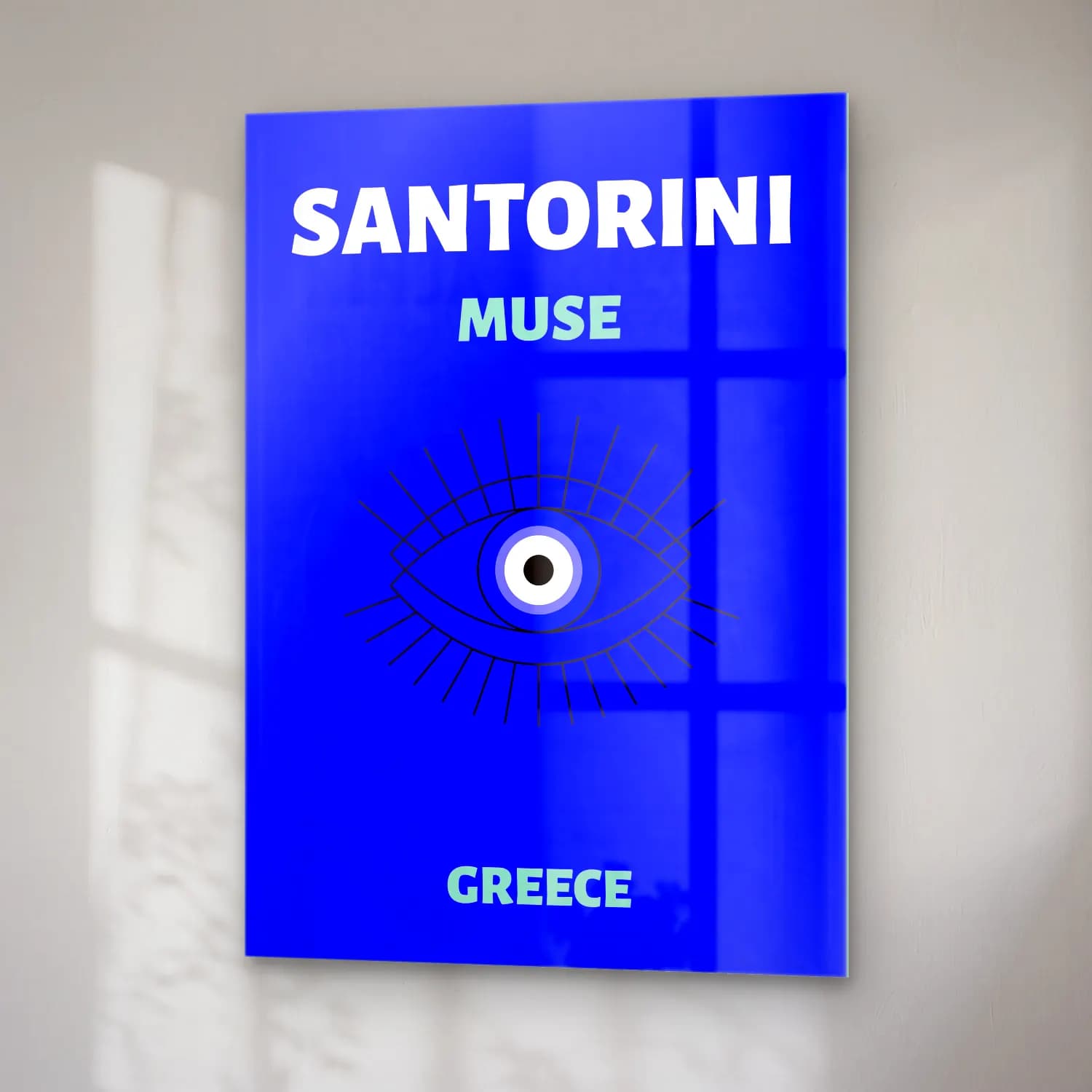 Bauhaus Süsenler No. 2 cam tablo — sağ açıdan görünüm