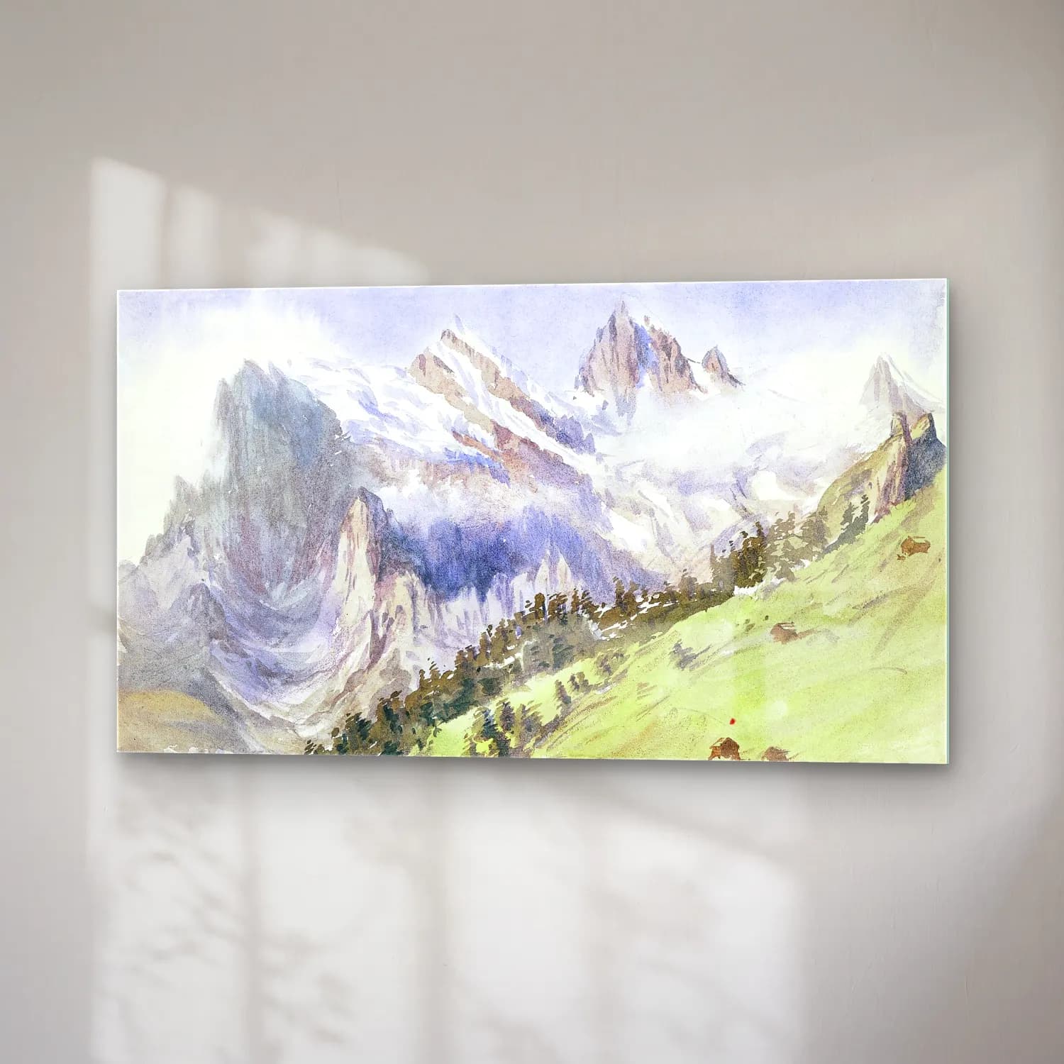 John Singer Sargent – Gspaltenhorn, Mürren from Splendid Mountain Watercolours… cam tablo — sağ açıdan görünüm