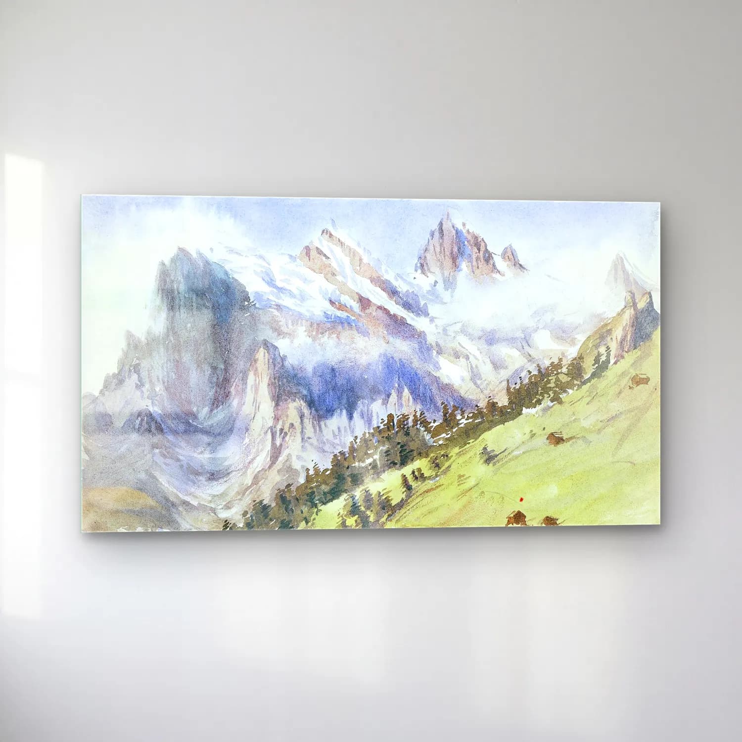 John Singer Sargent – Gspaltenhorn, Mürren from Splendid Mountain Watercolours… cam tablo — sol açıdan görünüm