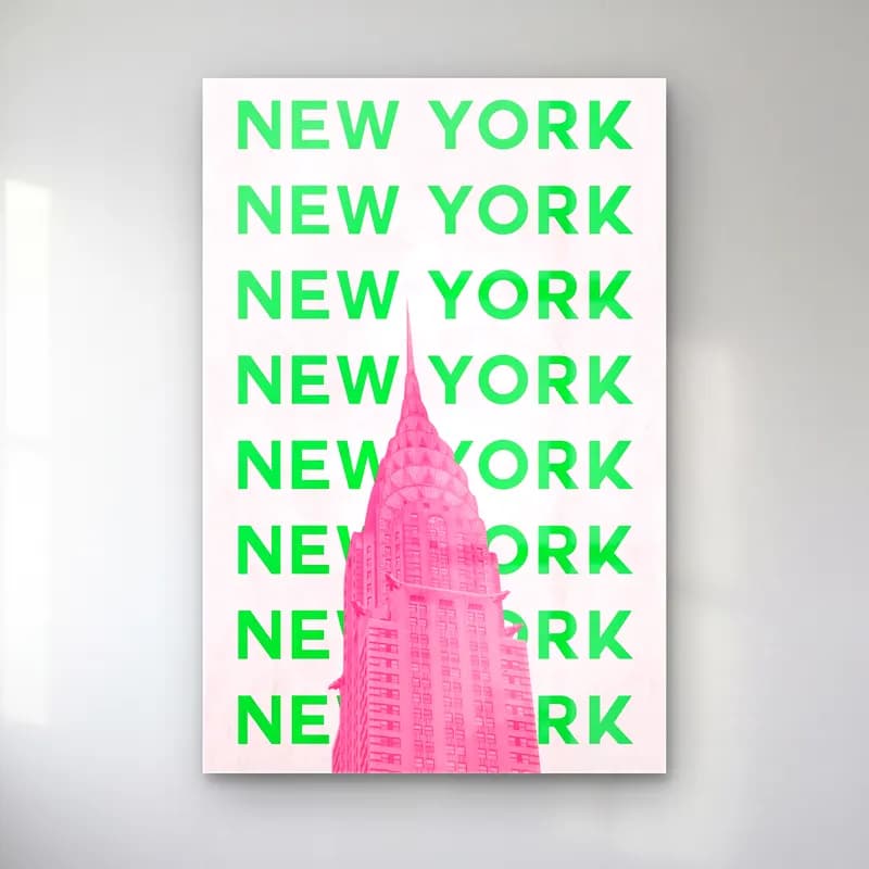Pastel New York Silüeti No. 2 cam tablo — Pastel New York Silüeti No. 2 — pastel new york silüeti