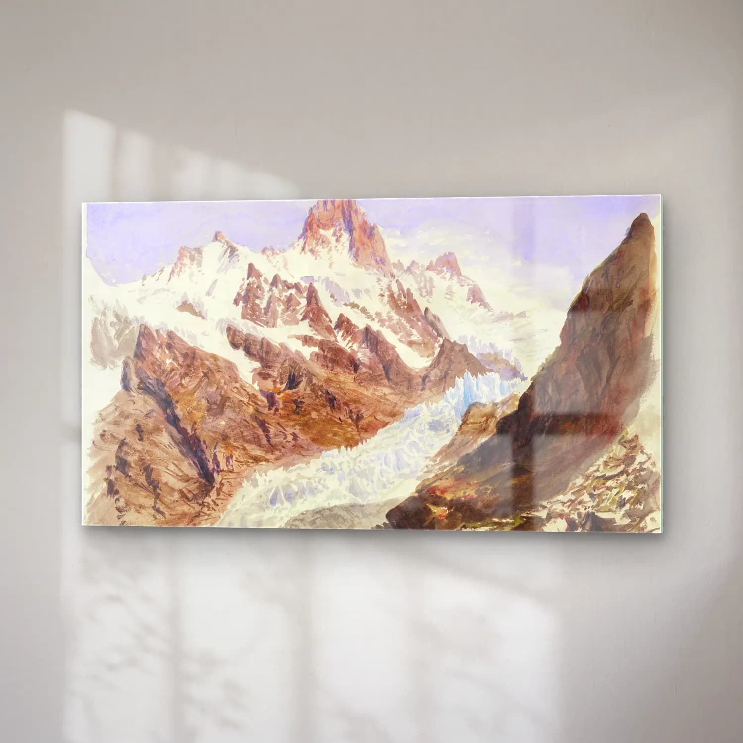 John Singer Sargent – Schreckhorn, Eismeer from Splendid Mountain Watercolours… cam tablo — sağ açıdan görünüm