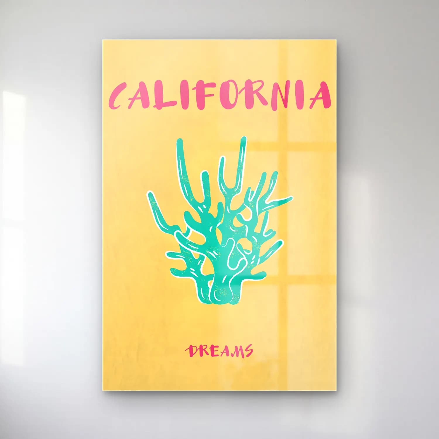 Pastel Kaktüs No. 9 cam tablo — Pastel Kaktüs No. 9 — pastel kaktüs