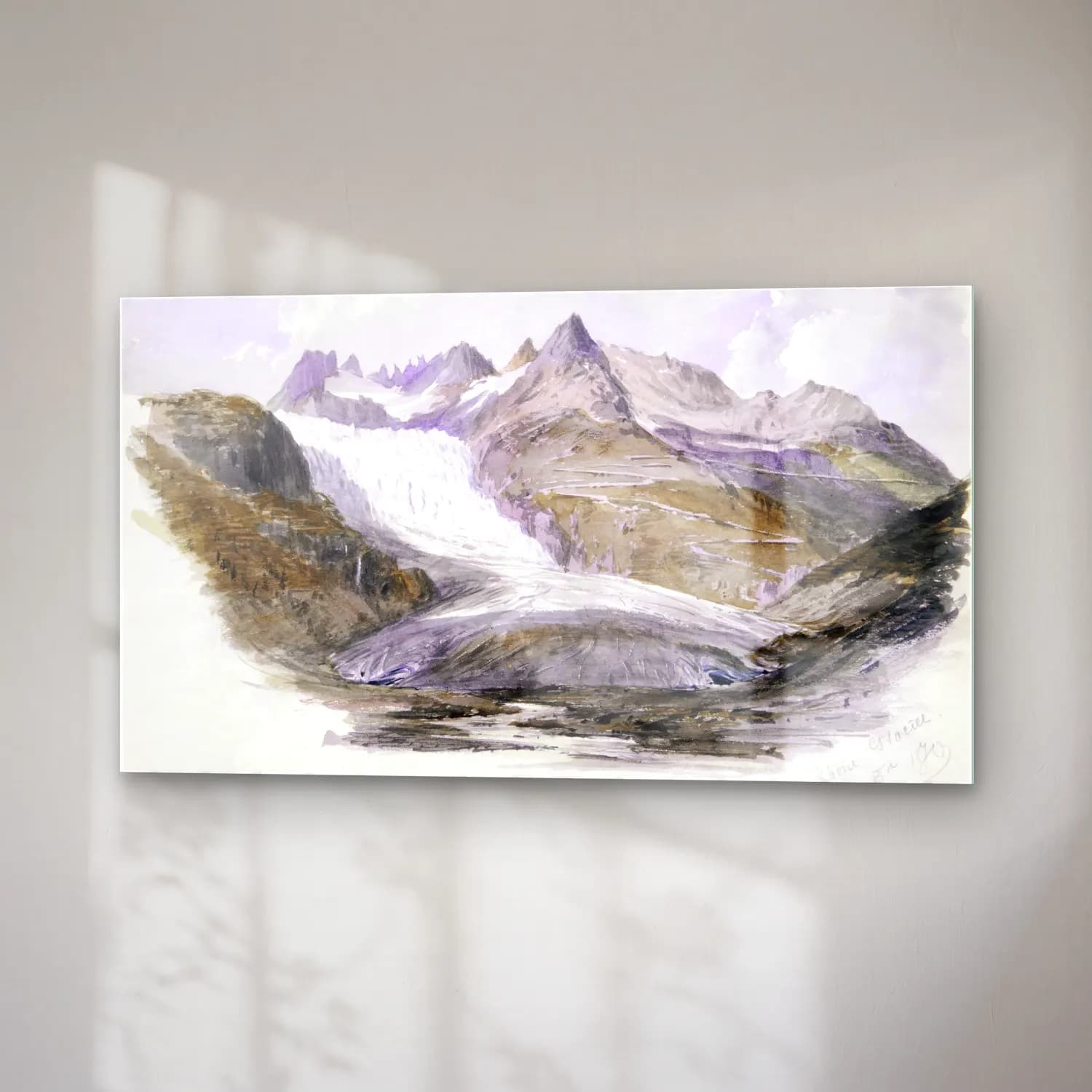 John Singer Sargent – Splendid Mountain Watercolours cam tablo — sağ açıdan görünüm