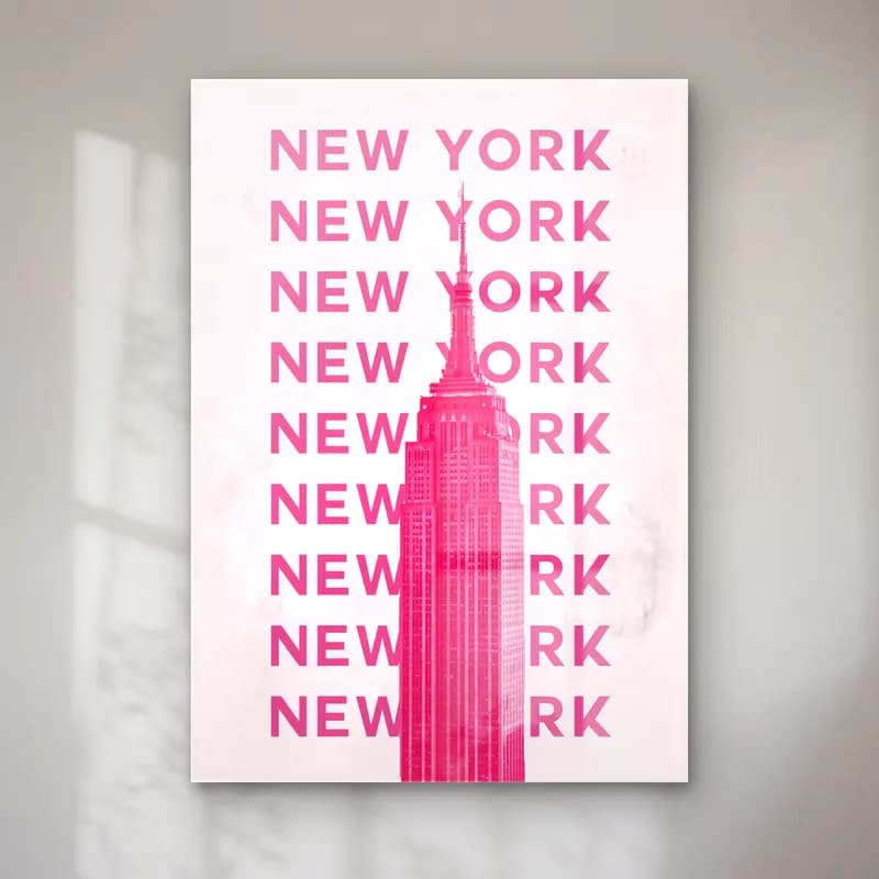 Pastel New York Silüeti No. 3 cam tablo — Pastel New York Silüeti No. 3 — pastel new york silüeti