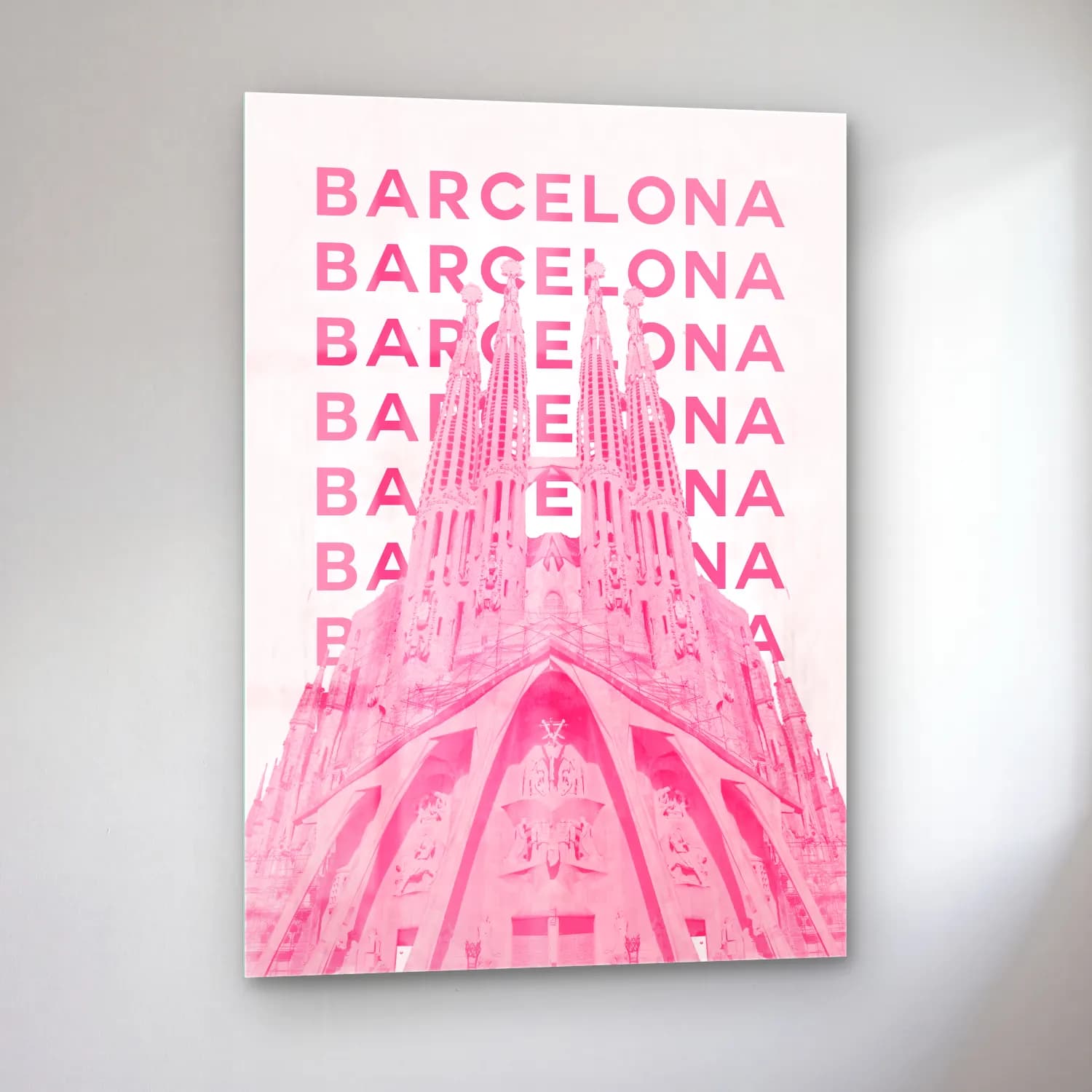 Pastel Katedral No. 3 cam tablo — sol açıdan görünüm