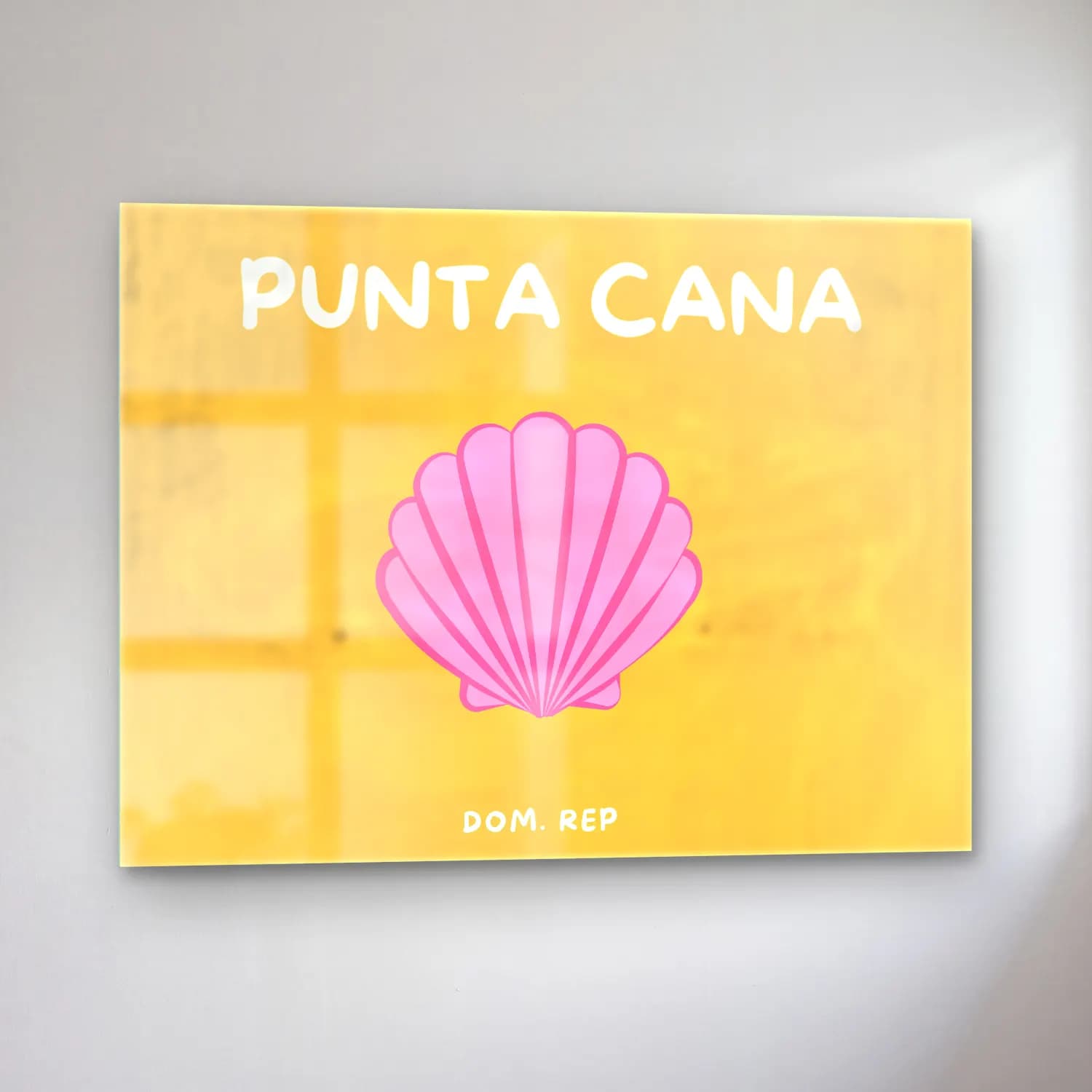 Pop Art Monstera Yaprağı cam tablo — sol açıdan görünüm