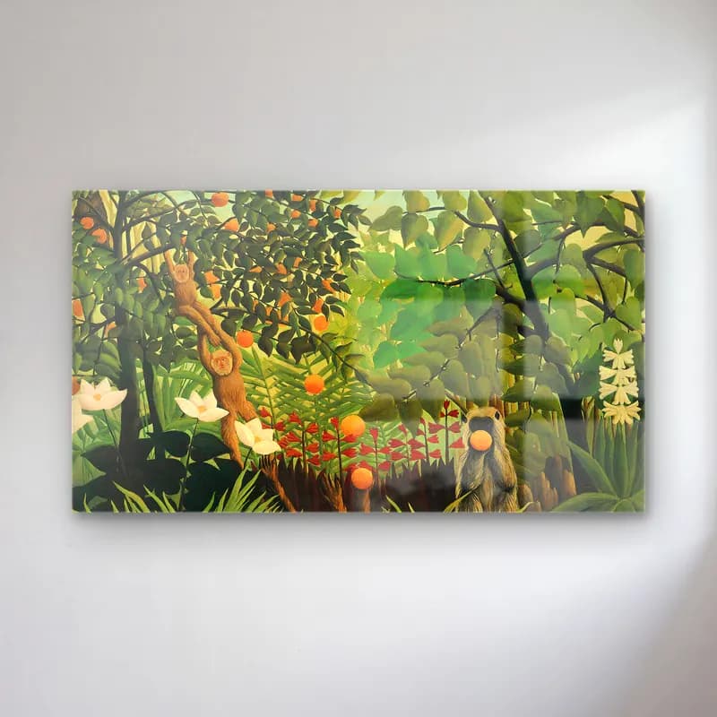 Henri Rousseau – Exotic Landscape cam tablo — Henri Rousseau – Exotic Landscape — vintage portakallar