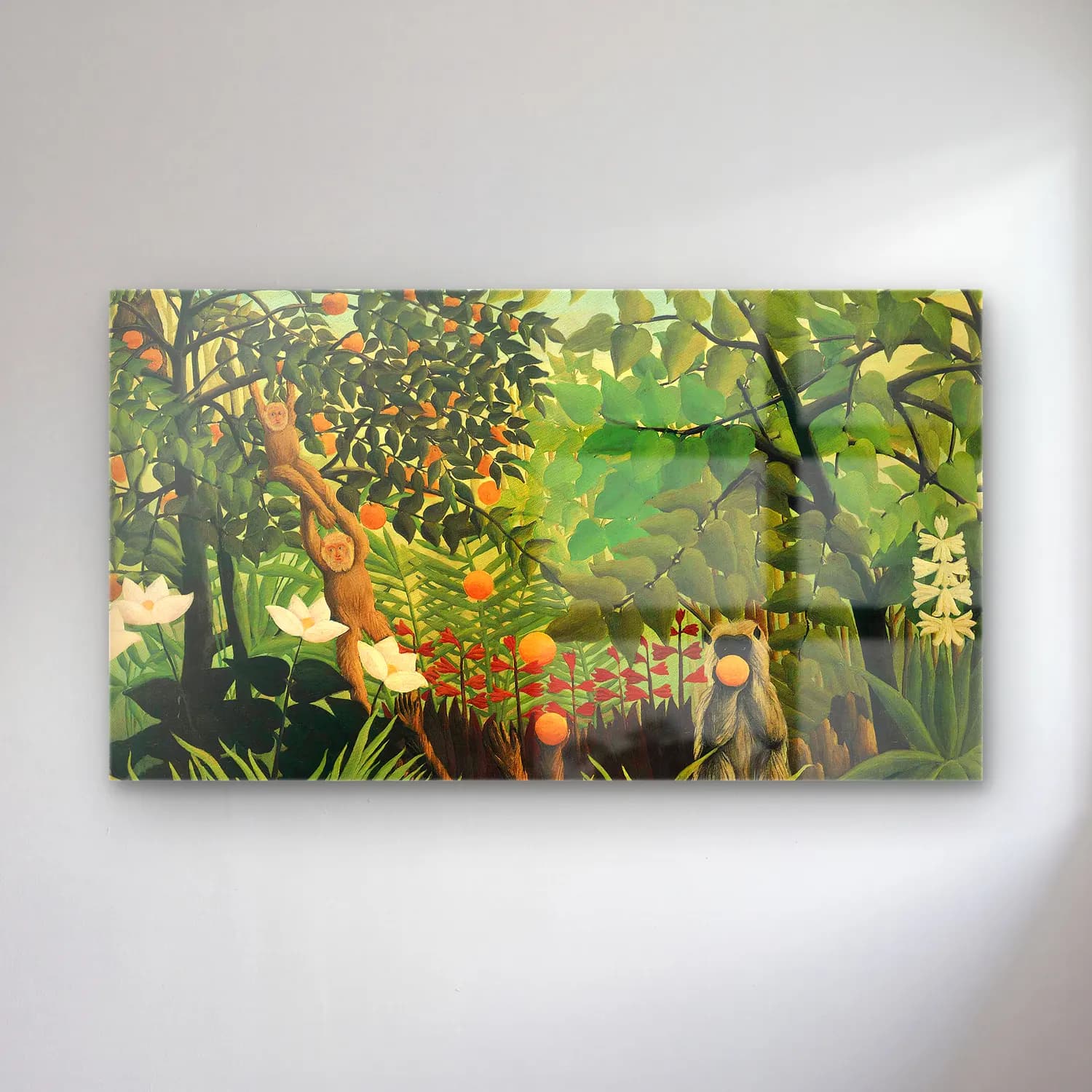 Henri Rousseau – Exotic Landscape cam tablo — Henri Rousseau – Exotic Landscape — vintage portakallar